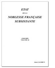 ETAT DE LA NOBLESSE FRANCAISE SUBSISTANTE, VOLUME 37