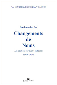 DICTIONNAIRE DES CHANGEMENTS DE NOMS 2010 - 2020