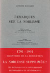 REMARQUES SUR LA NOBLESSE