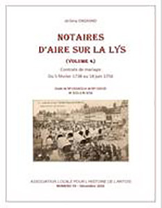 NOTAIRES D'AIRE SUR LA LYS, CONTRATS DE MARIAGE 1738 - 1756,