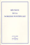 REUNION DE LA NOBLESSE PONTIFICALE, ANNUAIRE DES MEMBRES