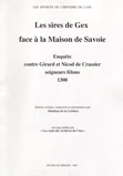 LES SIRES DE GEX FACE À  LA MAISON DE SAVOIE