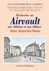 AIRVAULT (RECHERCHES SUR), SON CHÂTEAU ET SON ABBAYE