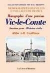 VIC-LE-COMTE. DEUXIÈME PARTIE : HISTOIRE CIVILE