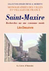 SAINT-MAXIRE. RECHERCHES SUR UNE COMMUNE RURALE