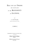 ESSAI SUR LES ORIGINES DES CHATELAINS ET DES MANDEMENTS EN DAUPHINE