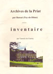 INVENTAIRE DES ARCHIVES DE LA PRIAT