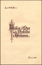 LIBRO D'ORO DELLA NOBILTÀ  DI GENOVA